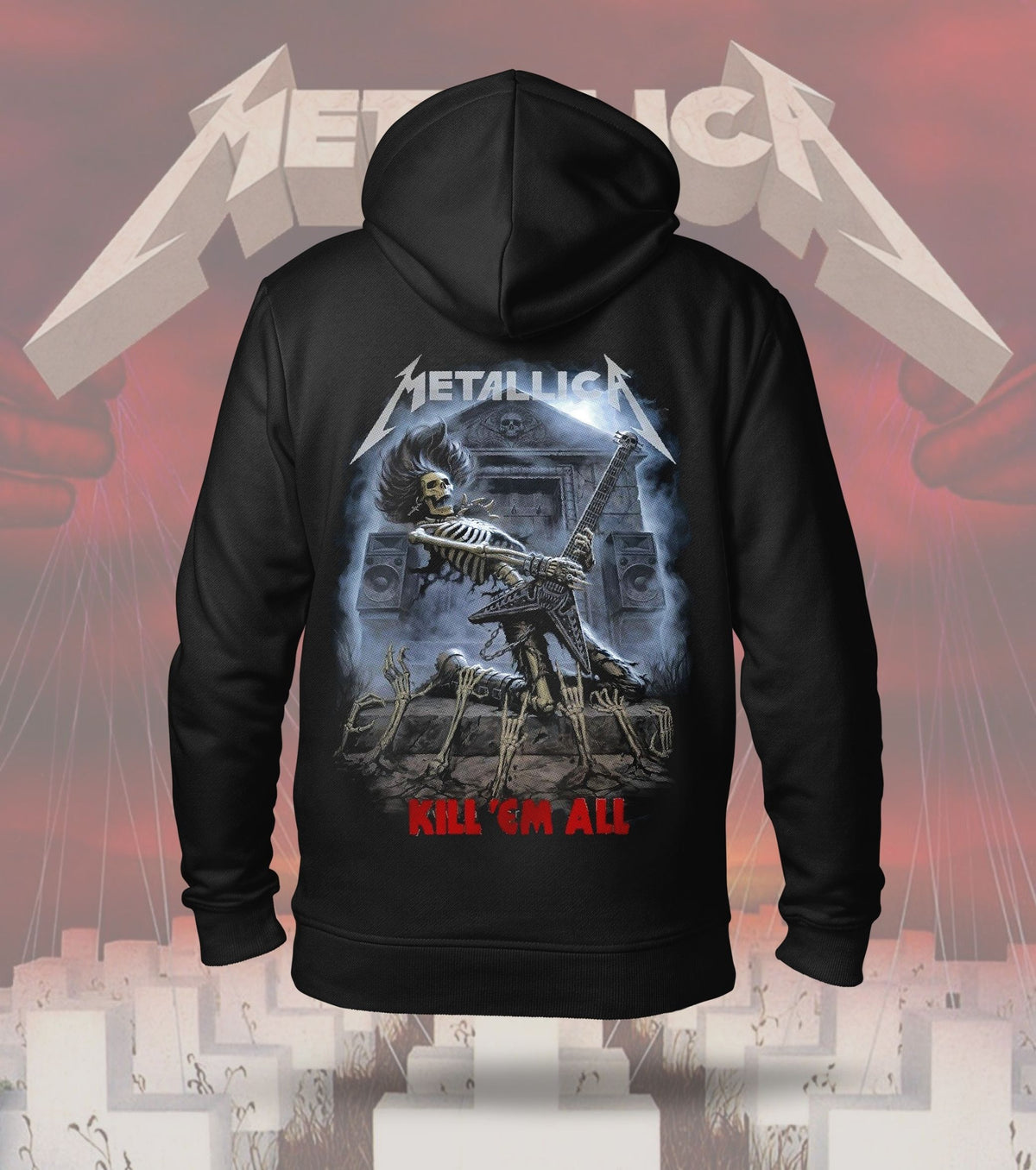 Metallica Kill ’Em All Graphic Hoodie – 300 GSM Heavyweight Cotton