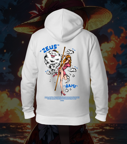 Nami One Piece Hoodie – Zeus Thundercloud Design