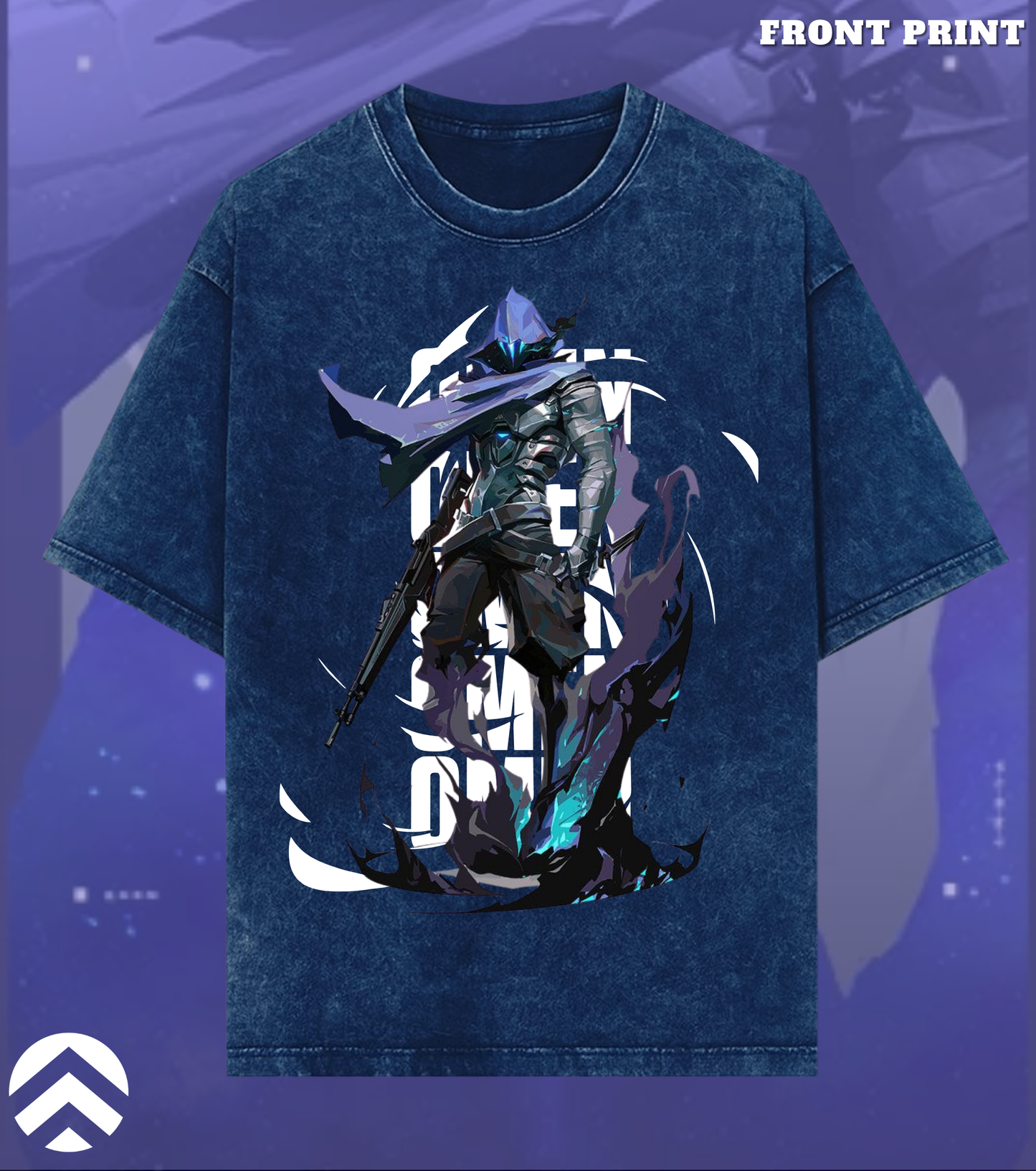 Omen | Valorant – Shadow Reaper 240 GSM Oversized Acid Wash Tee