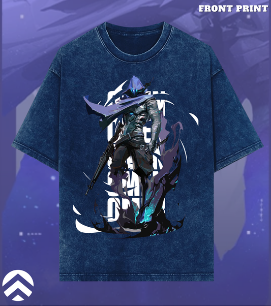 Omen | Valorant – Shadow Reaper 240 GSM Oversized Acid Wash Tee