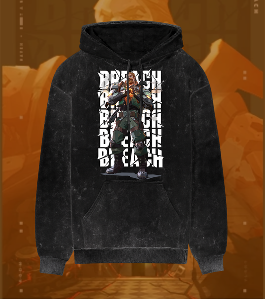 Breach | Valorant – Earthshaker Acid Wash Hoodie