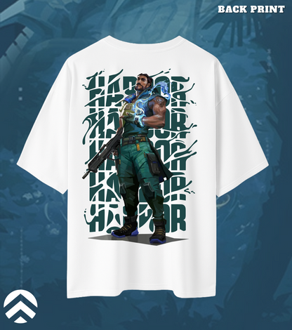 Valorant Harbor – Tidal Force Oversized Tee (240 GSM Premium)