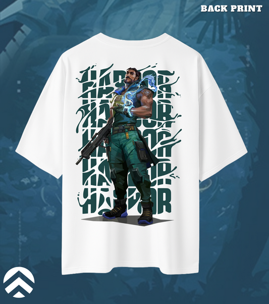 Valorant Harbor – Tidal Force Oversized Tee (240 GSM Premium)