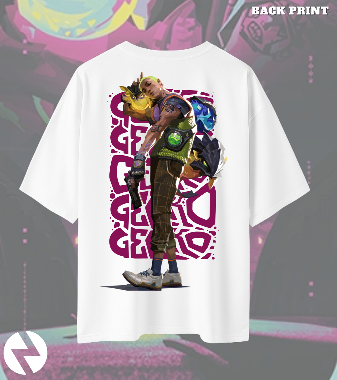 Gekko Creature Crew Oversized T-Shirt – 240 GSM High Quality