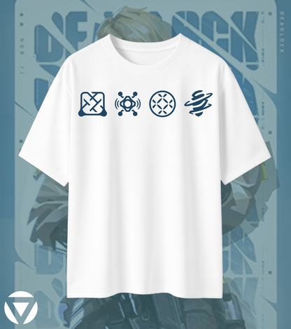 Deadlock Valorant Oversized Tee – Iron Grip Edition (240 GSM)