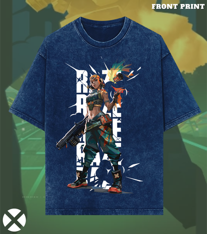Reyna | Valorant – Empress of Shadows 240 GSM Oversized Acid Wash Tee