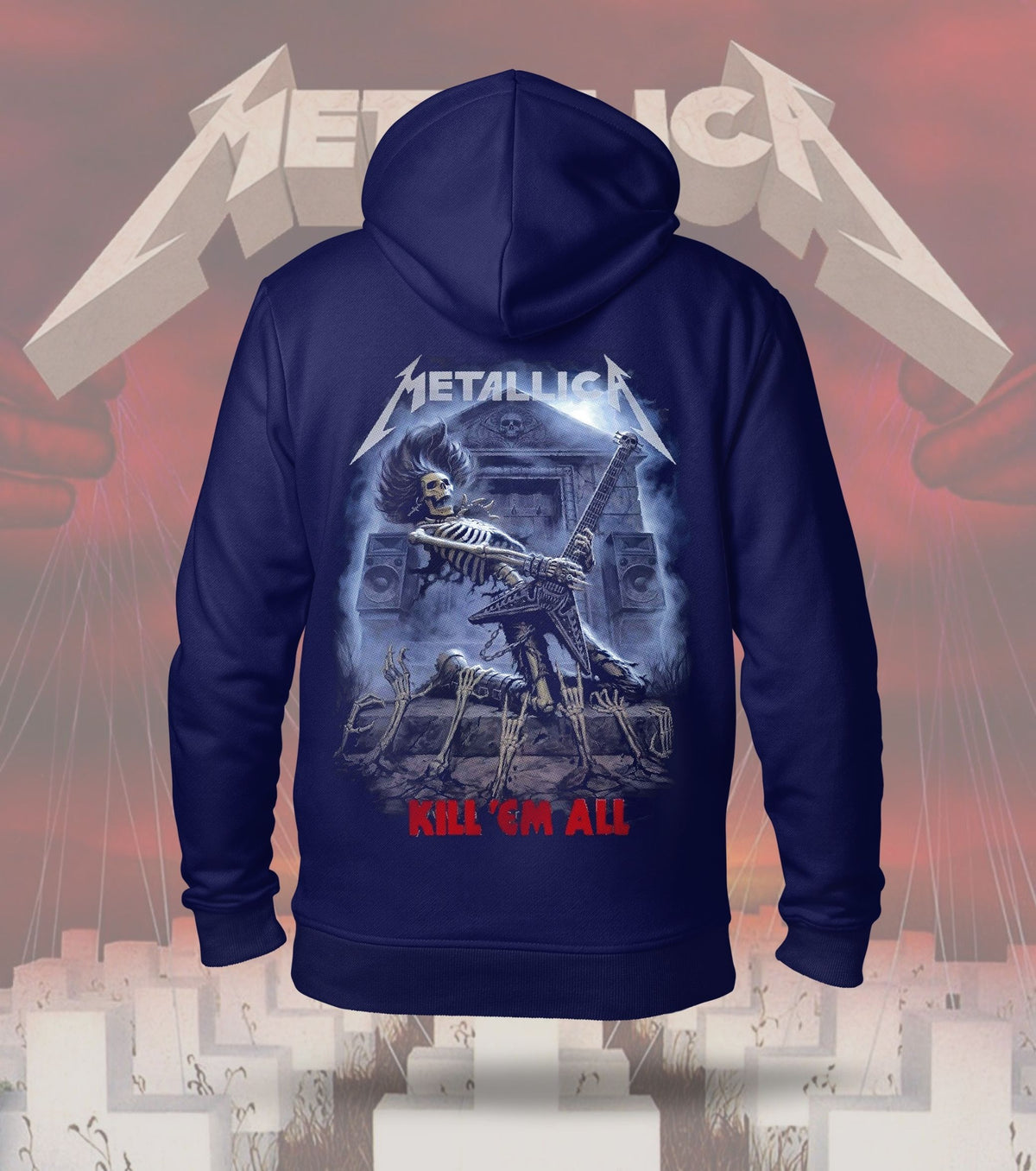 Metallica Kill ’Em All Graphic Hoodie – 300 GSM Heavyweight Cotton
