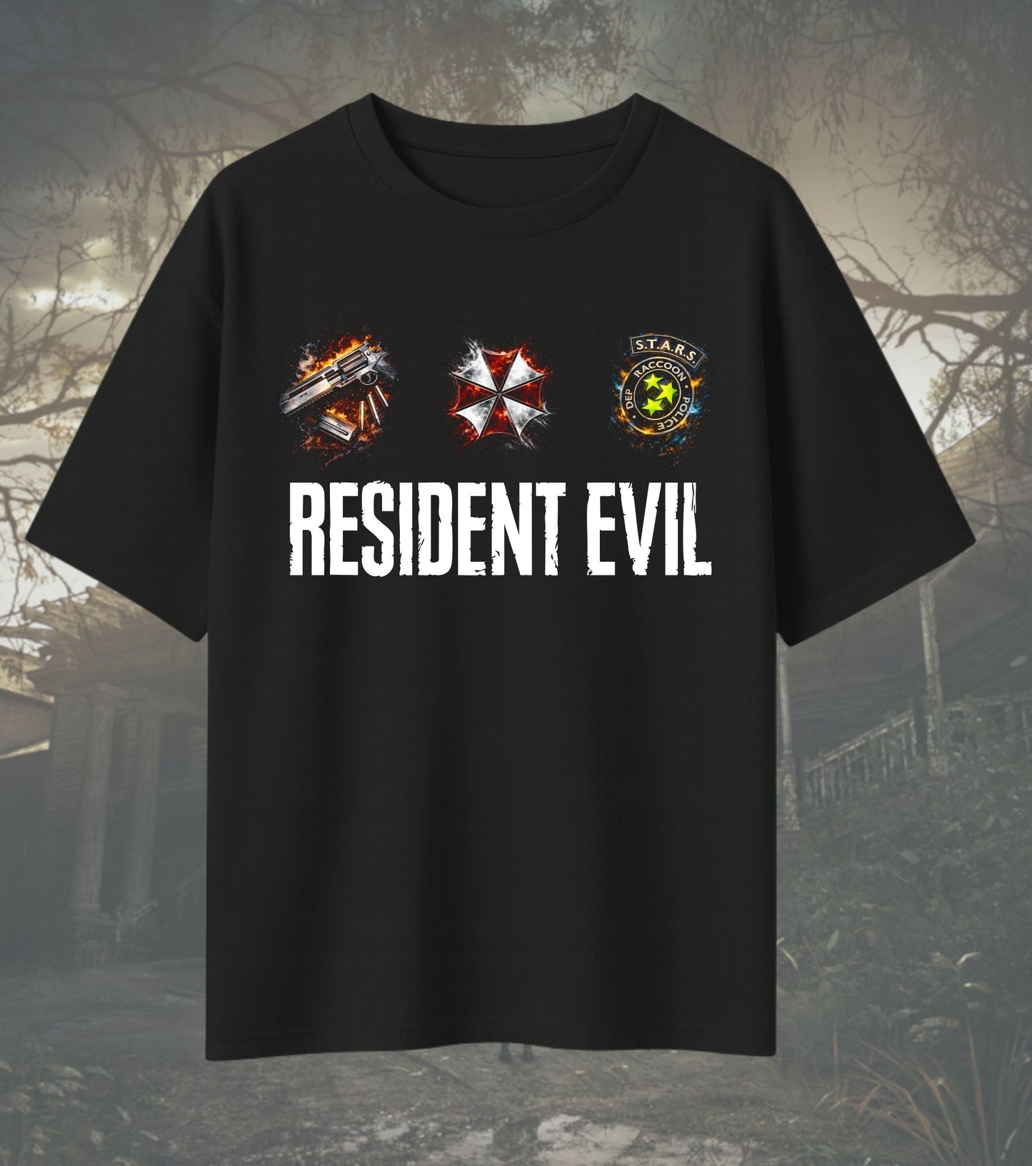 Resident Evil Leon Kennedy T-Shirt – Umbrella & S.T.A.R.S. Graphic