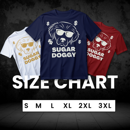 SUGAR DOGGY” Cool Pup Tee – Funny Graphic Dog Shirt with Sunglasses