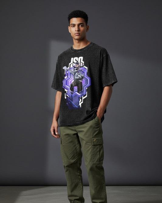 Iso | Dimension Breaker – 240 GSM Premium Acid Wash Oversized Tee
