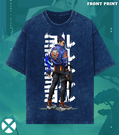 Valorant Yoru – 240 GSM Heavy Premium Oversized Acid Wash Tee