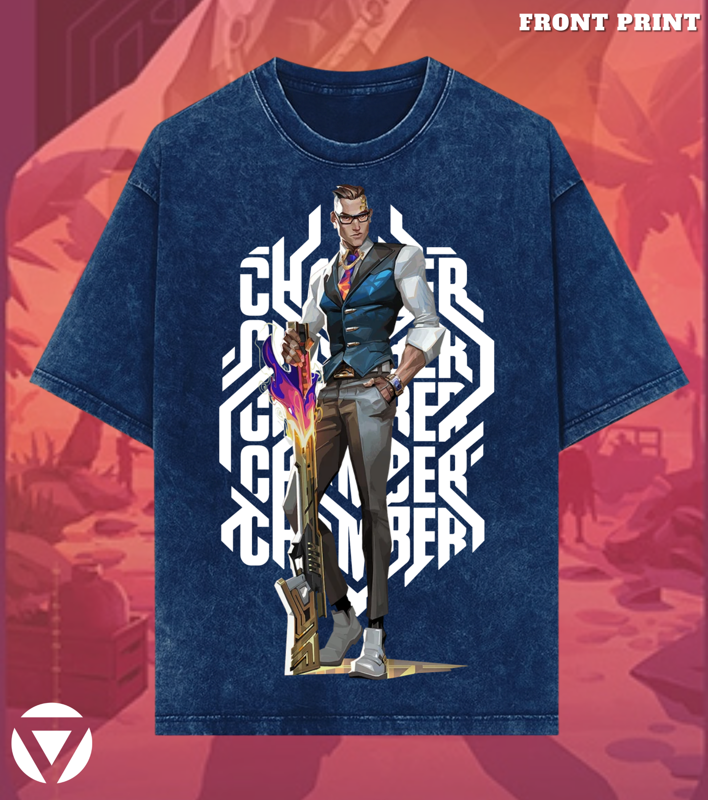 Chamber | Deadly Elegance – Premium 240 GSM Oversized Acid Wash T-Shirt