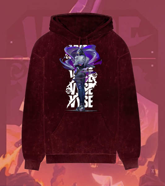 Vyse | Valorant – Shadow Serpent Acid Wash Hoodie