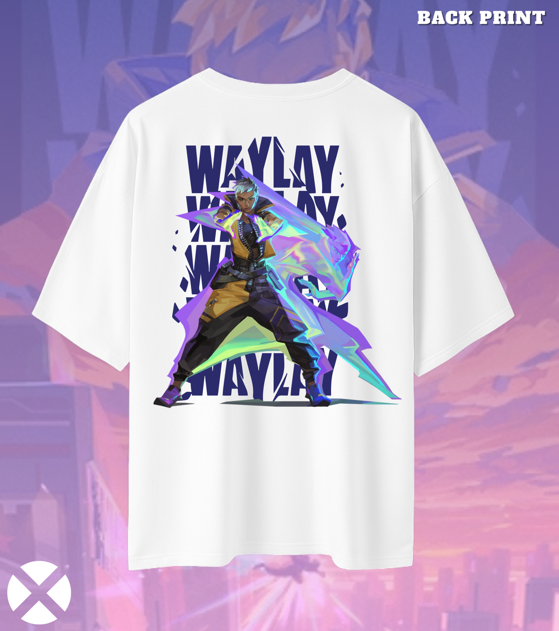 Waylay | Valorant – Phantom Mirage Oversized Tee (240 GSM Heavyweight)