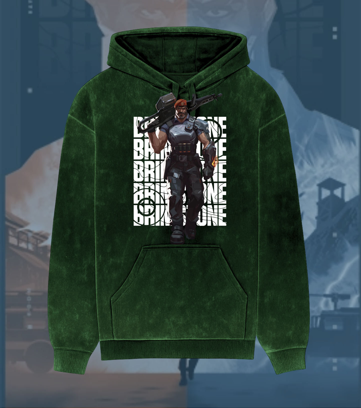 Brimstone | Valorant – Commanding Fire Acid Wash Hoodie