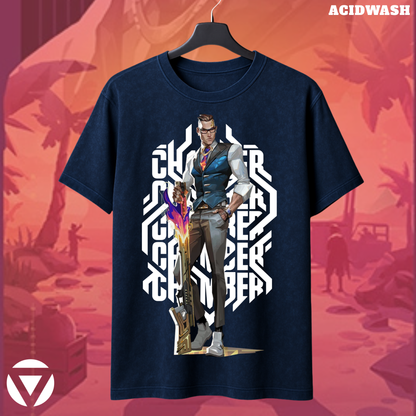 Chamber | Valorant – Deadly Elegance Acid Wash Tee
