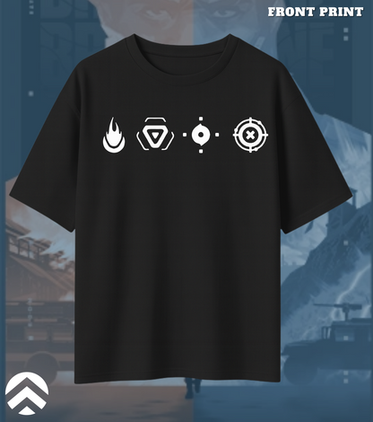 Valorant Brimstone Oversized T-Shirt – Commanding Fire Print (240 GSM)