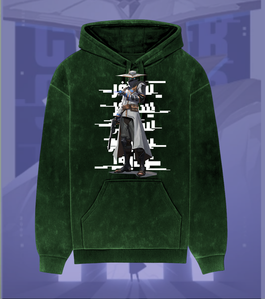 Cypher | Valorant – Silent Watch Acid Wash Hoodie