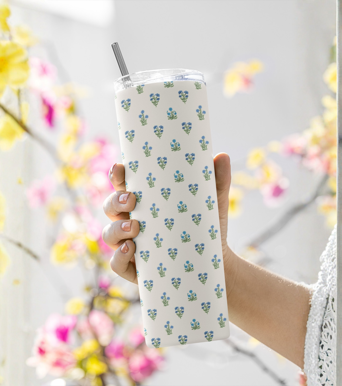 Wildflower Bliss Stainless Steel Tumbler – 591 ml