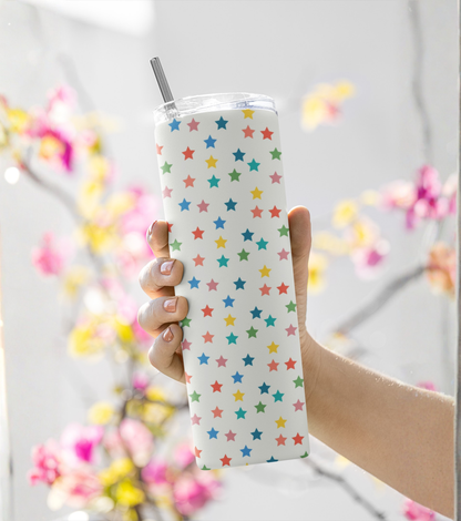 Colorfull Star Stainless Steel Tumbler – 591 ml