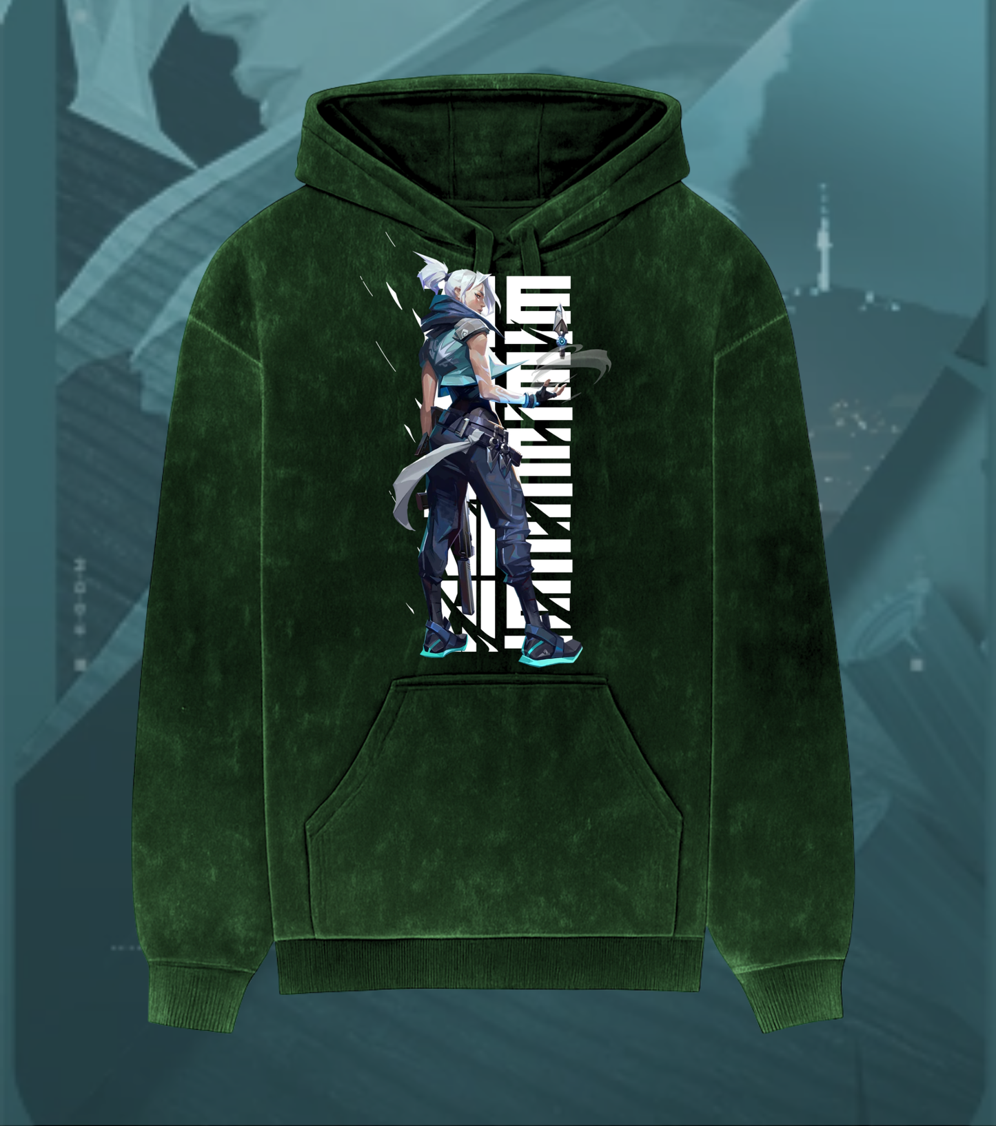 Jett | Valorant – Stormchaser Acid Wash Hoodie