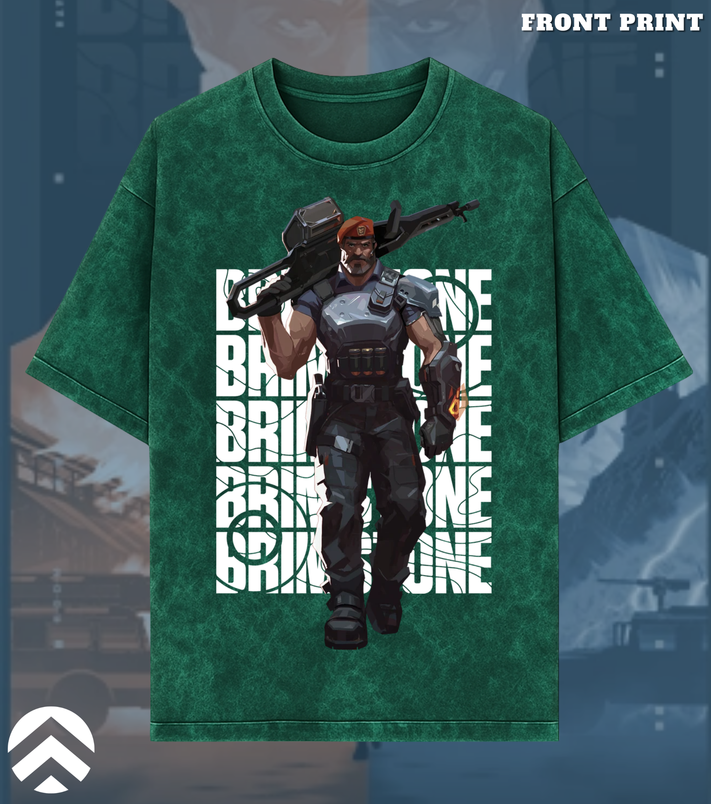 Brimstone | Valorant – Premium 240 GSM Oversized Acid Wash Tee