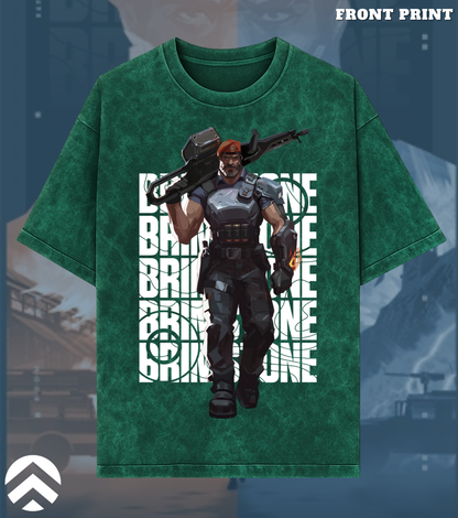 Brimstone | Valorant – Premium 240 GSM Oversized Acid Wash Tee