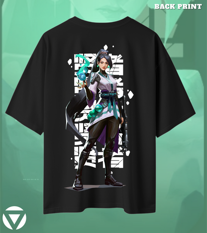 Valorant Sage – Guardian Spirit Oversized Tee (240 GSM Premium)