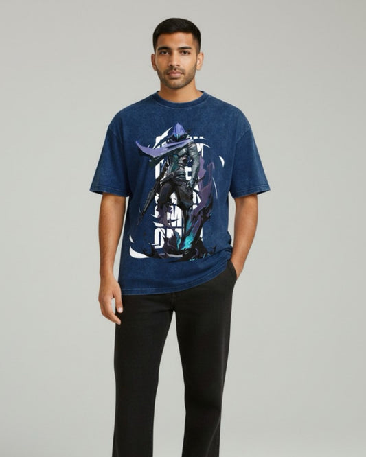 Omen | Valorant – Shadow Reaper 240 GSM Oversized Acid Wash Tee