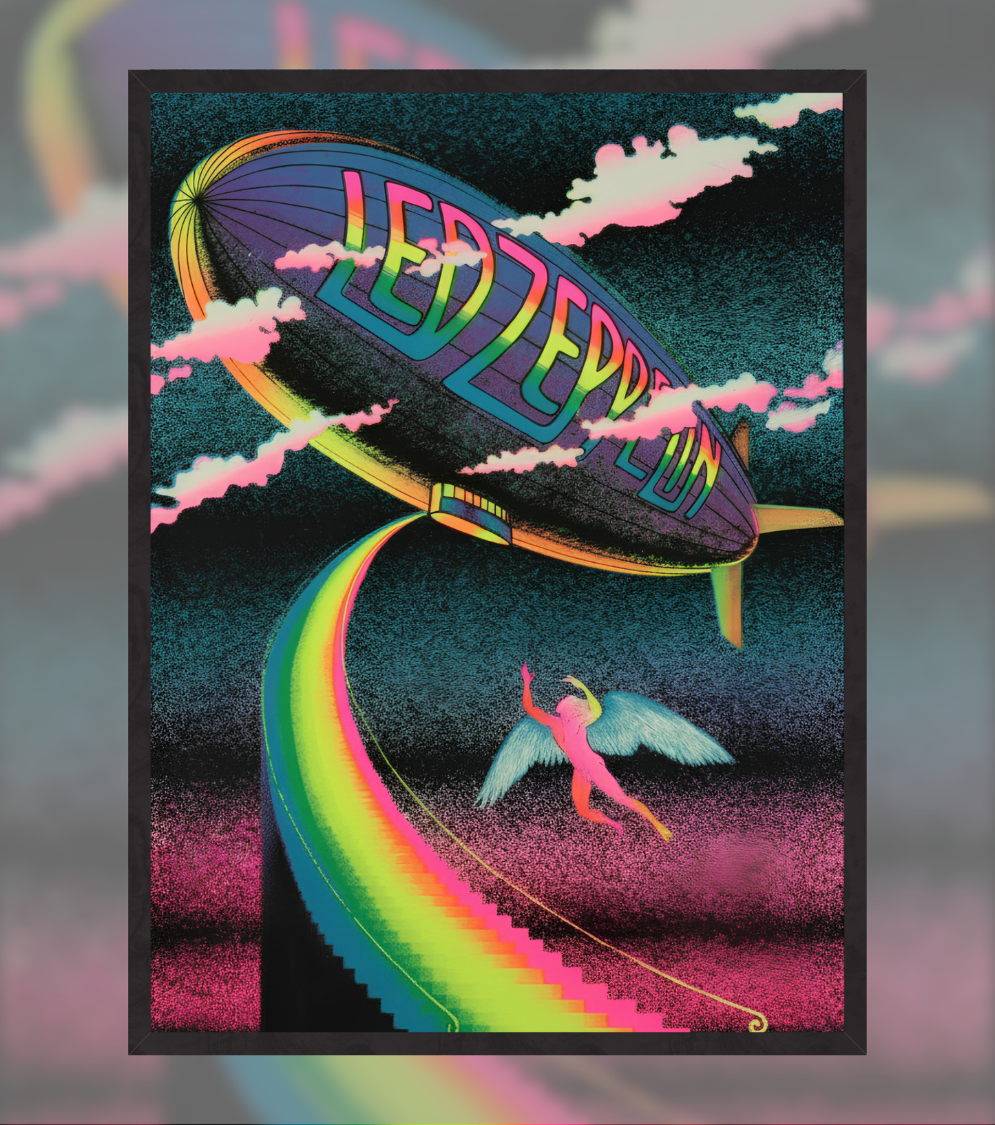 Led Zeppelin Neon Dream Poster