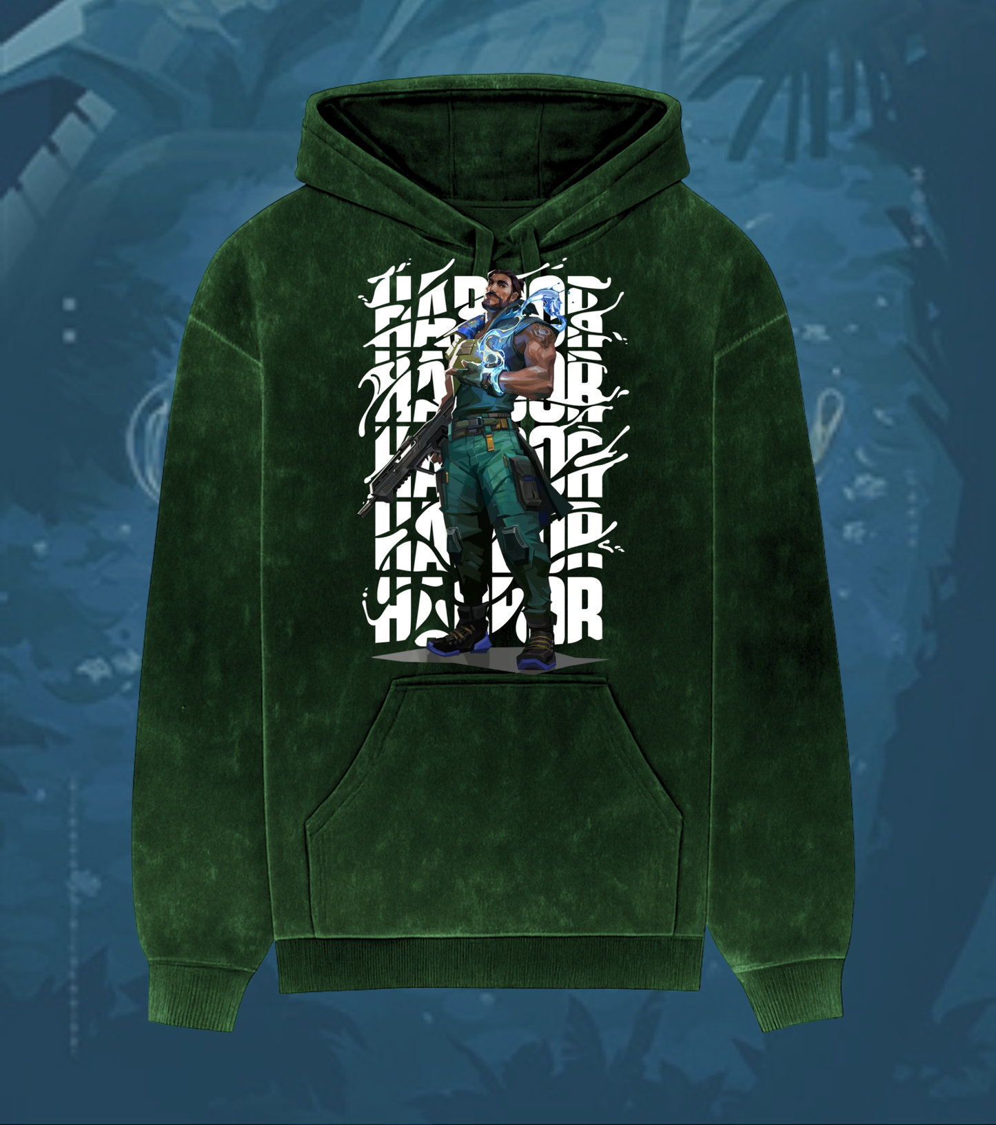 Harbor | Valorant – Tidal Force Acid Wash Hoodie