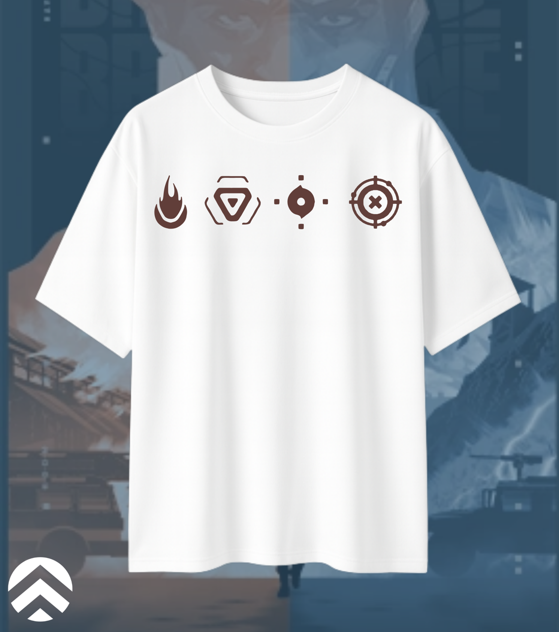 Valorant Brimstone Oversized T-Shirt – Commanding Fire Print (240 GSM)