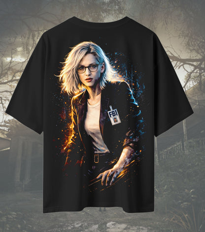 Resident Evil Claire Redfield T-Shirt – FBI Badge Graphic