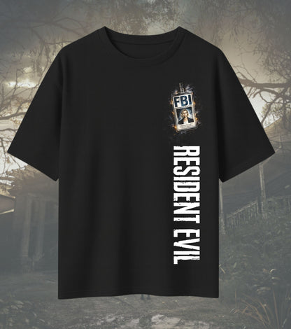 Resident Evil Claire Redfield T-Shirt – FBI Badge Graphic