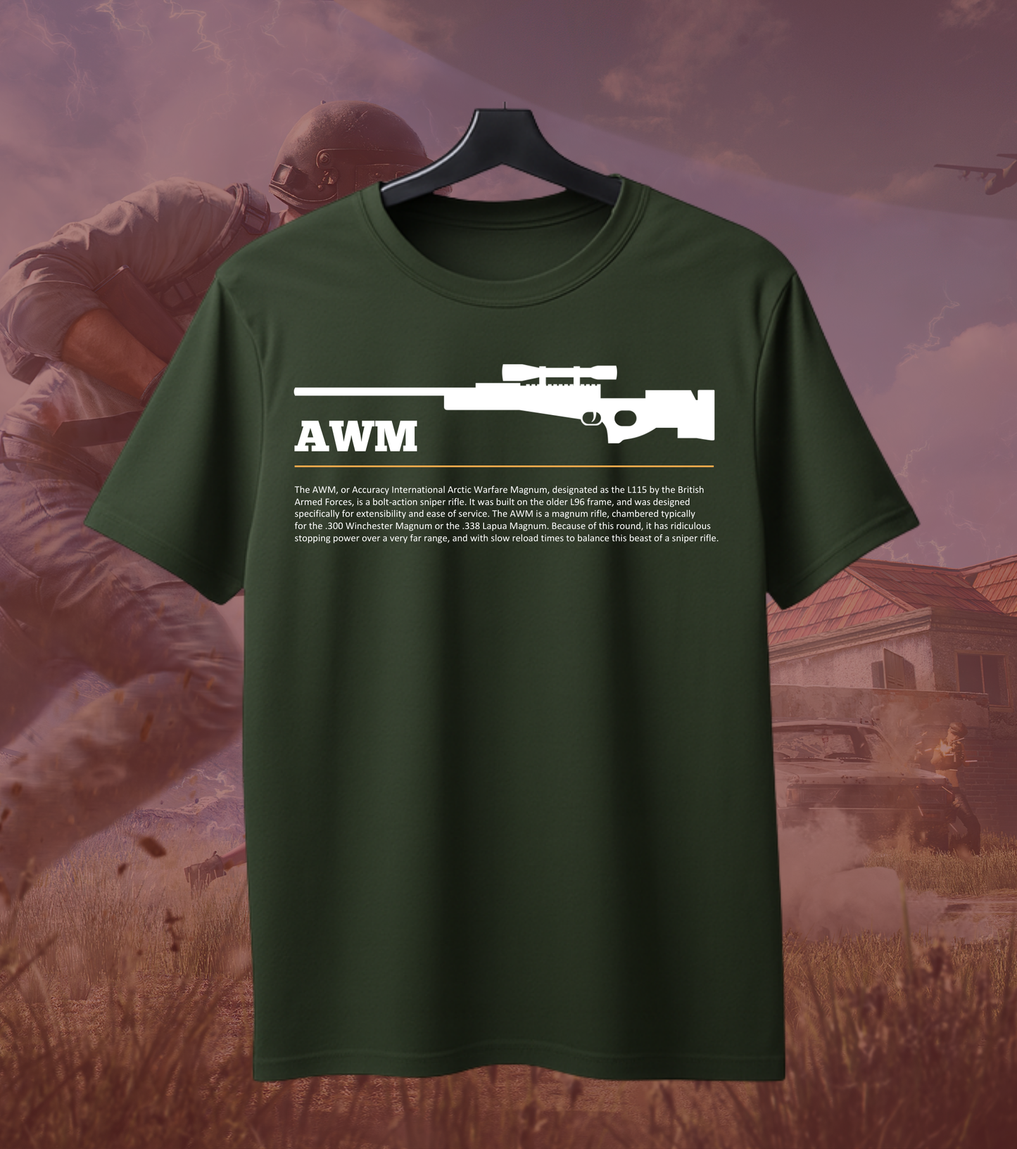 AWM Sniper Rifle Graphic T-Shirt
