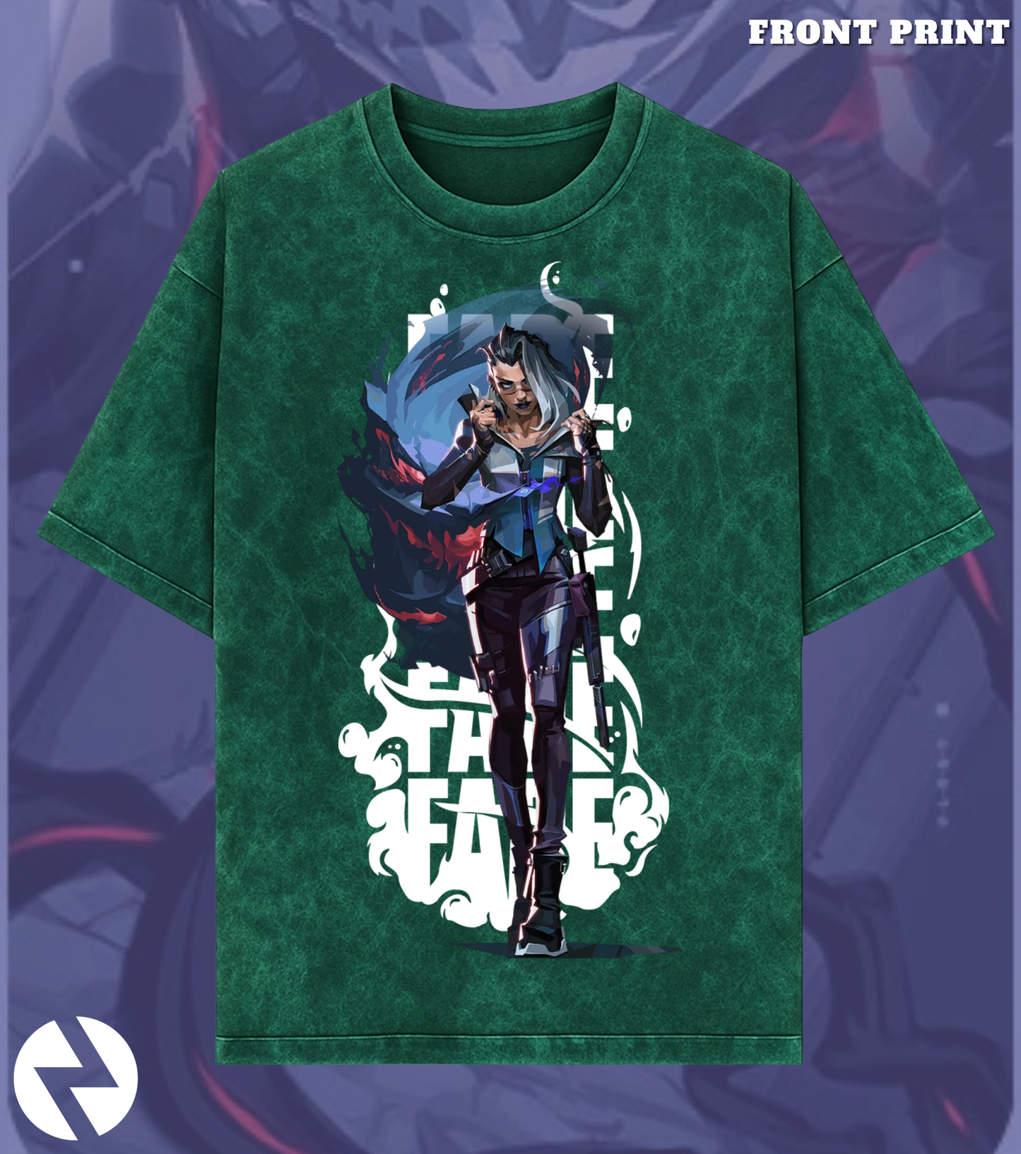 Valorant Fade – 240 GSM Heavy Premium Oversized Acid Wash Tee