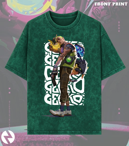 Valorant Gekko – 240 GSM Heavy Premium Oversized Acid Wash Tee
