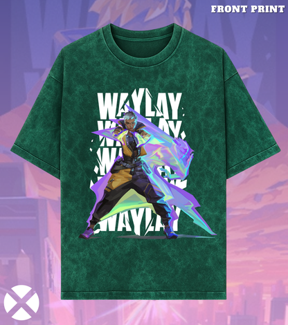 Valorant Waylay – 240 GSM Heavy Premium Oversized Acid Wash Tee