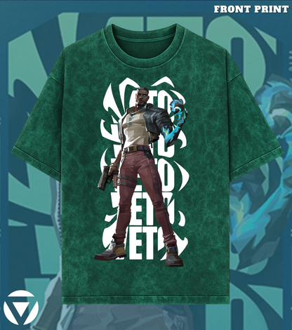 VETO | Valorant – Premium 240 GSM Oversized Acid Wash T-Shirt