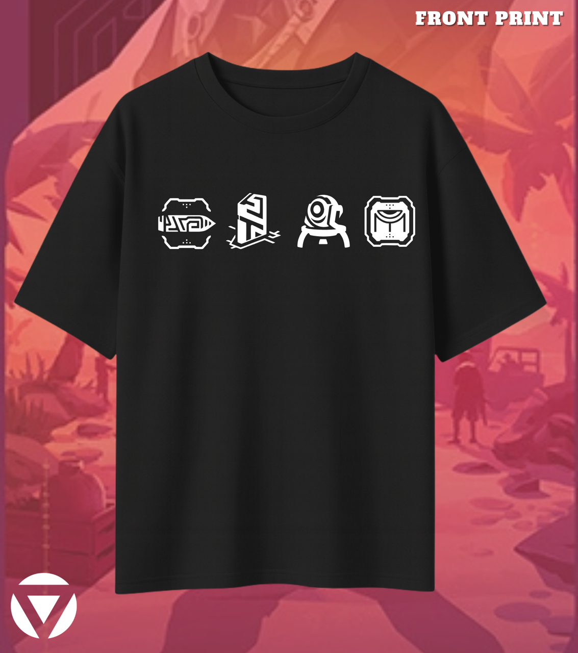 Chamber | Valorant – Deadly Elegance Oversized Tee (240 GSM Heavyweight)