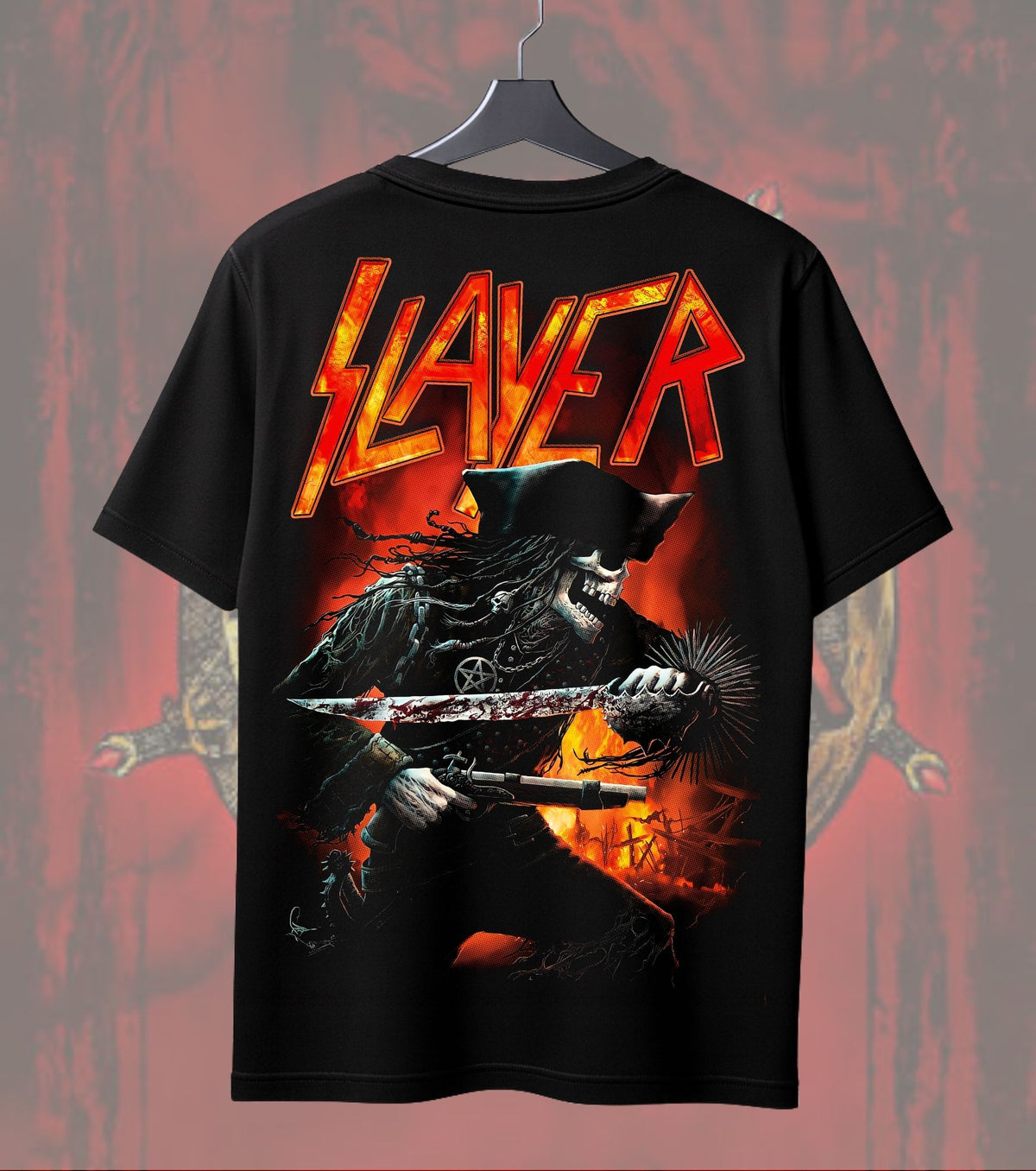Slayer Heavy Metal Graphic Regular T-Shirt | Front & Back Dual Print | Music Band Tee