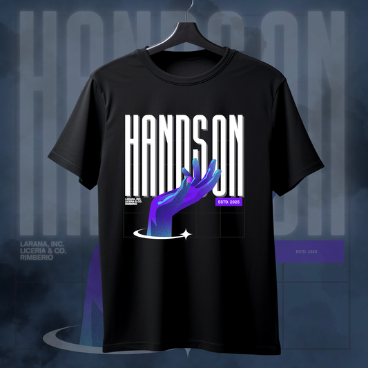 Hands On – Futuristic Graphic Black T-Shirt