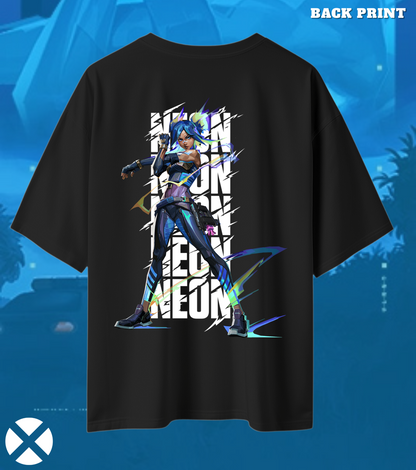 Valorant Neon – Speed Surge Oversized Tee (240 GSM Premium)