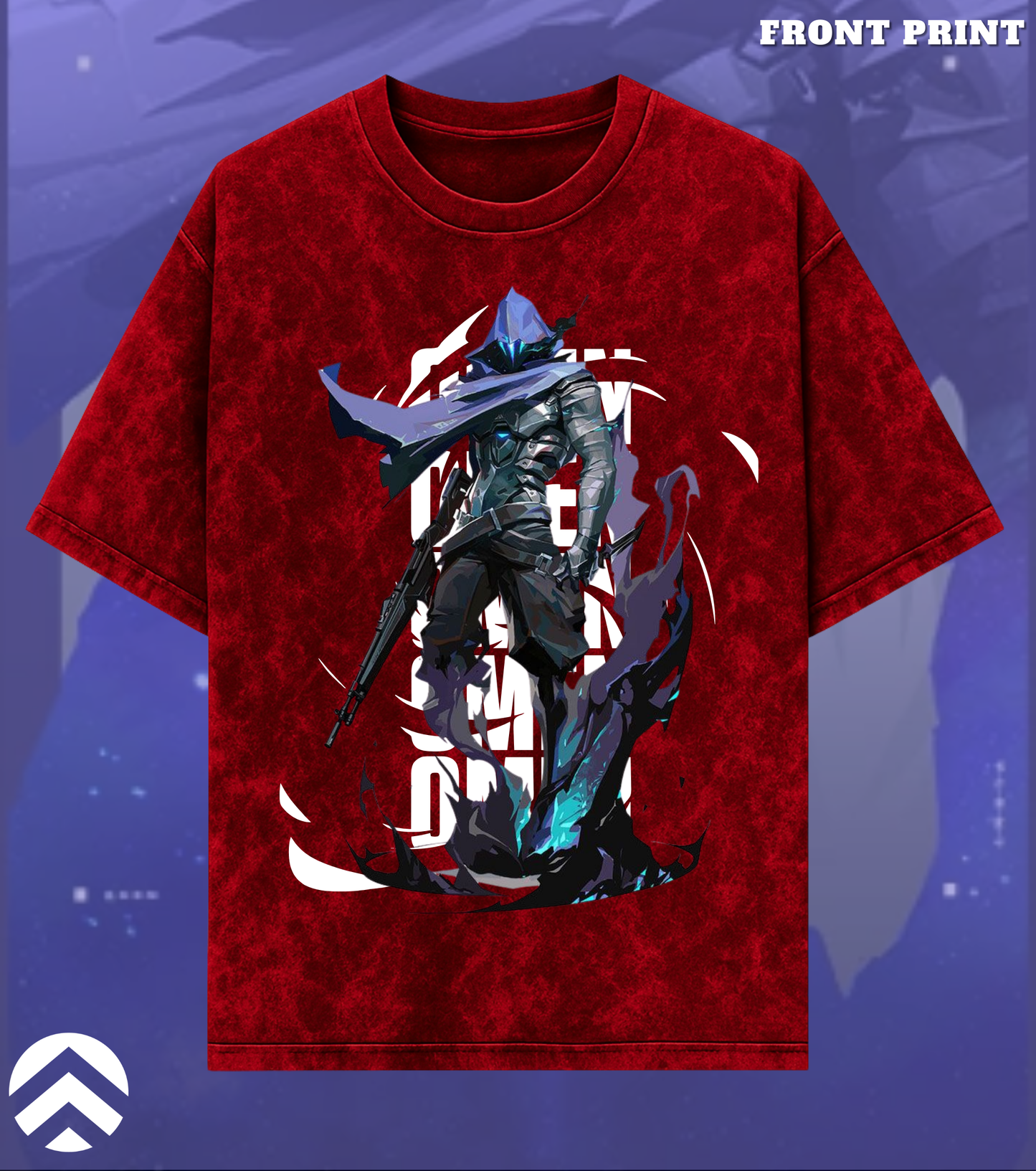 Omen | Valorant – Shadow Reaper 240 GSM Oversized Acid Wash Tee