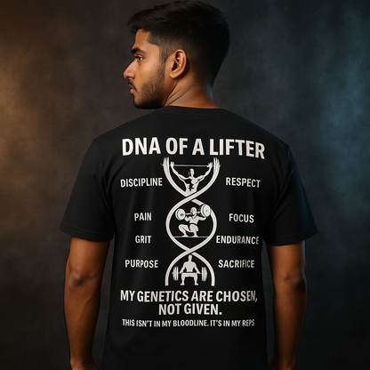 DNA of a Lifter – Oversized Motivational Gym Tee Oversized T-Shirt
