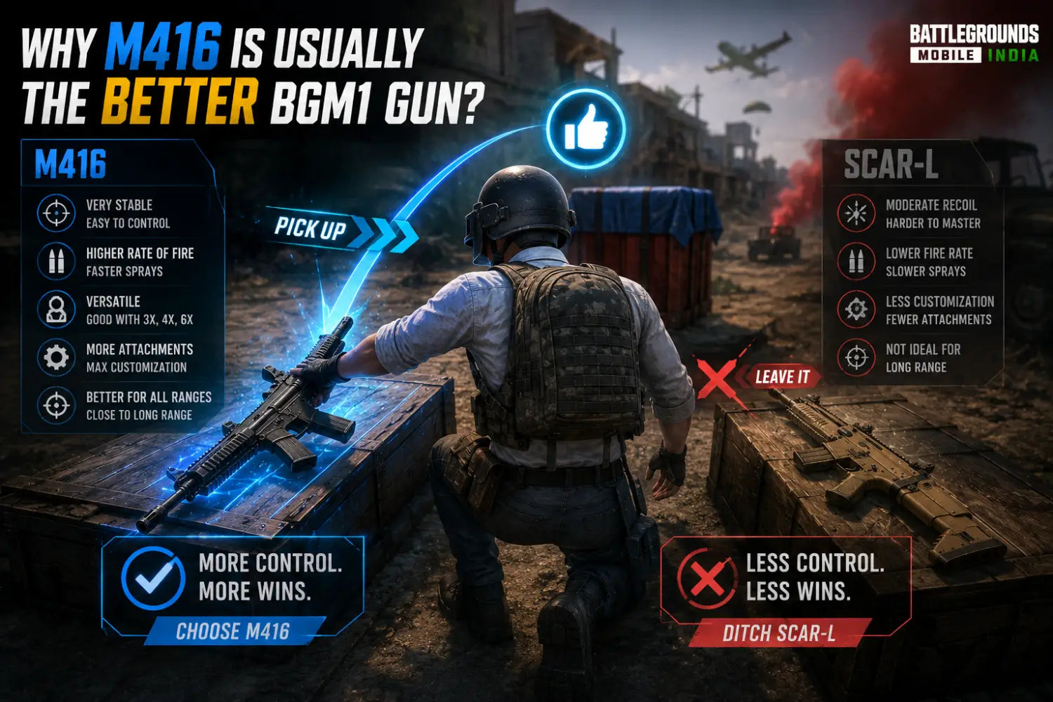 SCAR-L vs M416 in BGMI: Which Assault Rifle Is Better in 2026?