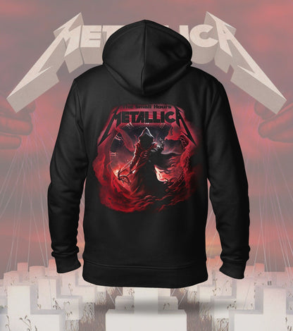 Metallica Crimson Demon Graphic Hoodie – 300 GSM Heavyweight Cotton – Black back print