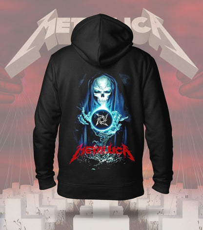Metallica Phantom Reaper Graphic Hoodie – 300 GSM Heavyweight Cotton – Black back print