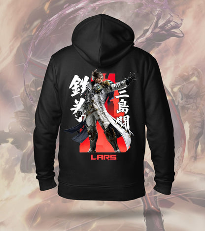 Tekken Red Strike hoodie back print, black colour