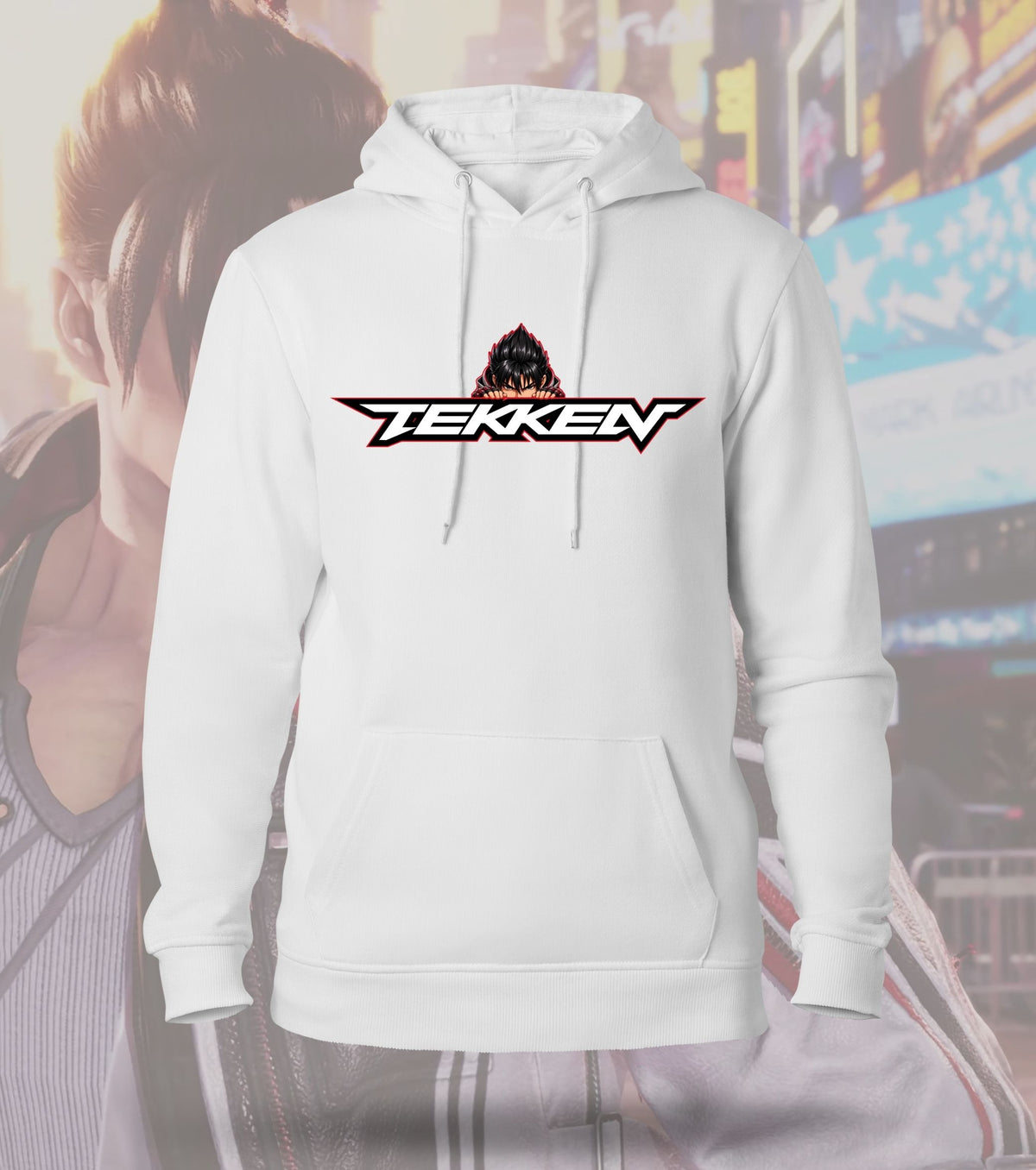 Tekken Jin Kazama Back Print Hoodie – Heavyweight 300 GSM Cotton